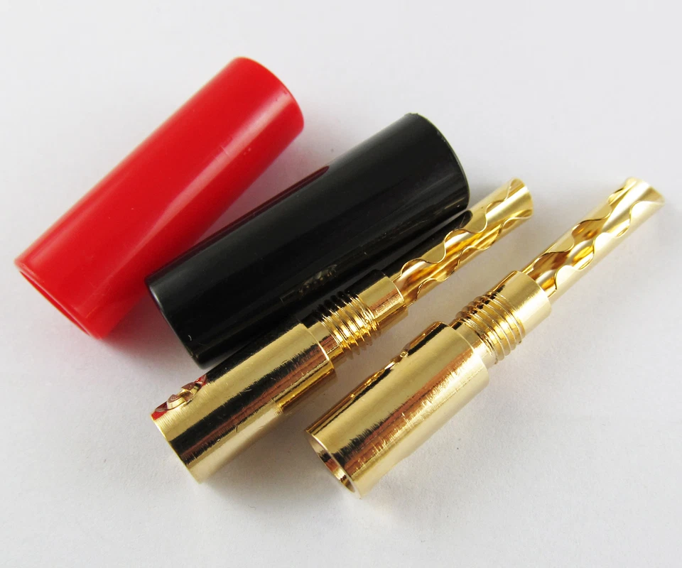 20pcs 24K Gold Plated BFA-Z 4mm Banana Plug Dual Screws Speaker Cable Connectors - Image 3 of 3