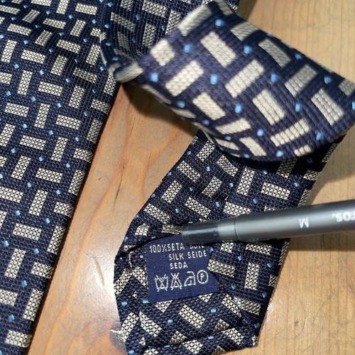 Burberry Men's 100% Silk Multicolor Geometric Necktie Sevenfold Made In Italy - Picture 5 of 12