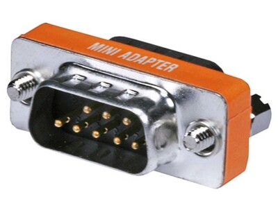 DB9 Male to Male  Null Modem Mini Type adapter