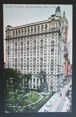 Trinity Building and Broadway New York City NY Unposted DB Postcard