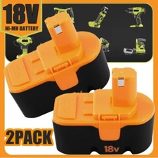 2PACK For Ryobi 18V PLUS 18 Volt Ni-Mh Battery P100 13022 ABP1801 P101 ABP1803