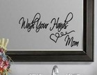 Wash Your Hands Heart Mom Love Bathroom Mirror Quote Sticker Vinyl Decal
