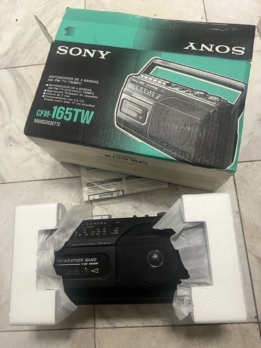 As Is/ Read: SONY CFM-165TW AM FM Radio Cassette Recorder Weather Band As Is