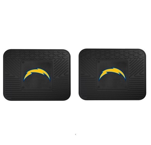 NFL Los Angeles Chargers Fan Mats Heavy Duty Vinyl Car Truck Rear Floor Mats 2pc - Picture 3 of 3