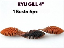 ESCA ARTIFICIALE PESCA SPINNING BLACK BASS GILL NO BELLOWS PESCE 4" GOMMA