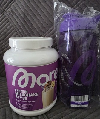 More  Protein Milkshake  Vanilla Chocolate Chip Cookie- 600g +900 ml Shaker NEU 