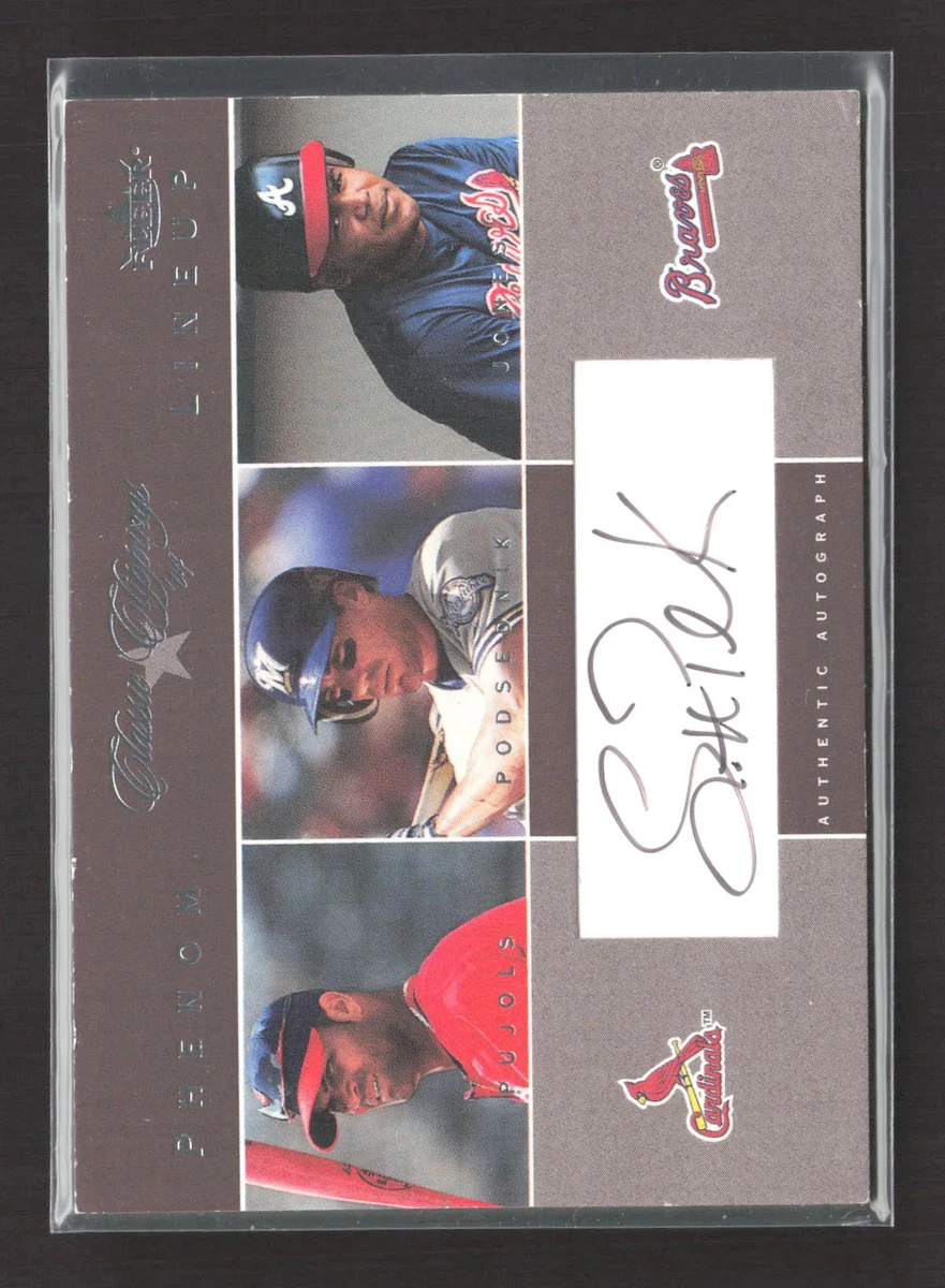 Albert Pujols Fleer Autographed Baseball Sports Trading Cards for