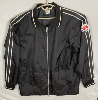 Burger King Employee Black Reflective Windbreaker Nylon Jacket