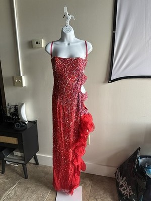 Vintage Y2K Xtreme by Impression Pageant Dress Rhinestone Beaded Evening Gown