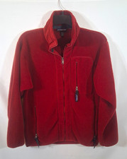 Patagonia Full Zip Fleece Jacket Maroon Red Made In USA Size XS