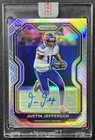 JUSTIN JEFFERSON 2020 PANINI PRIZM #398 ROOKIE AUTOGRAPHS AUTO SILVER RC VIKINGS