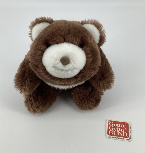 Vtg Gund Bear Snuffles 15171 Dark Brown Stuffed Plush Teddy Bear Small 7 Inch