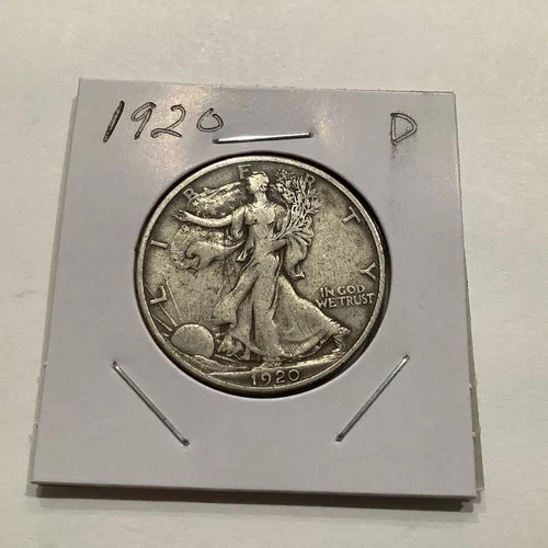 1920 D 50C Walking Liberty Half Dollar Exact Coin Shown ￼
