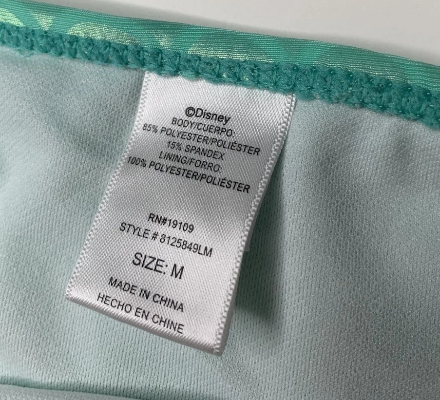 Disney Sirenita Ariel Conjunto de Natación Parte Superior Protector contra Erupciones Parte Inferior Verde | Niñas 8 M Foto 4 de 4