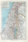 1920s PALESTINE ISRAEL JERUSALEM JAFFA HAIFA BEIRUT SYRIA DAMASCUS Map Herder