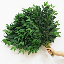 40pcs Italian Ruscus Greenery 68cm Artificial Greenery Stems Leaf Greenery Ga...