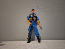 2003 Lanard Toys 12" Military Adventure Blue Swat Action Figure Black Hair