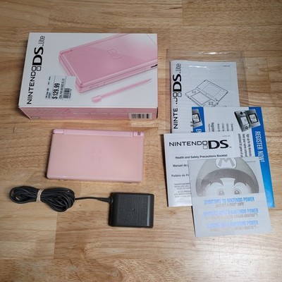 Nintendo DS Lite Console Coral Pink CIB Complete in Box Matching Serial - Tested