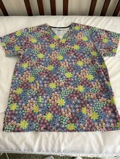 Women  s Scrub Tops, Size S and M, Bright Colors, NICE Lot Of 10
