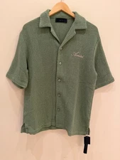 Amiri Open Mesh Shimmer Shirt Mineral Green Size M BRAND NEW