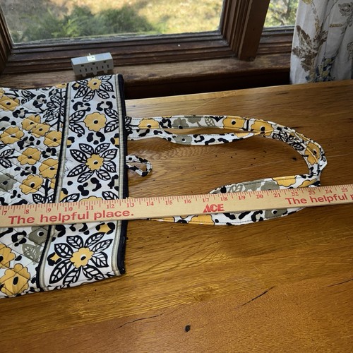 Vera Bradley Go wild Yellow Floral Womens Tote Bag Purse - Picture 6 of 7
