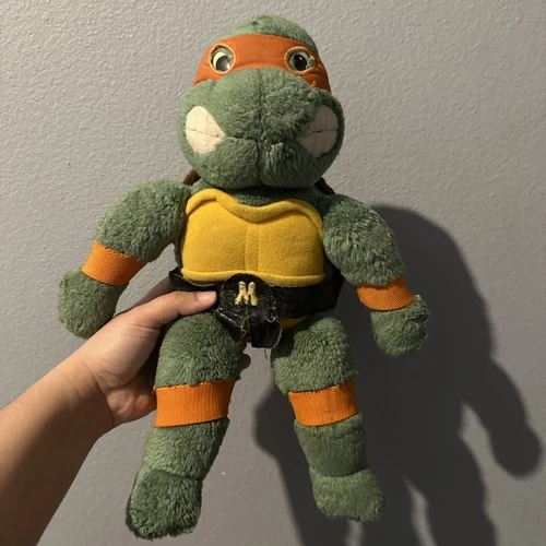 1989 Vintage Michelangelo Teenage Mutant Ninja Turtles Plush Figure 14" TMNT
