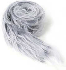 Shaggy Plush Faux Fur Strips Frost Gray 4x60" for Craft, Costume,