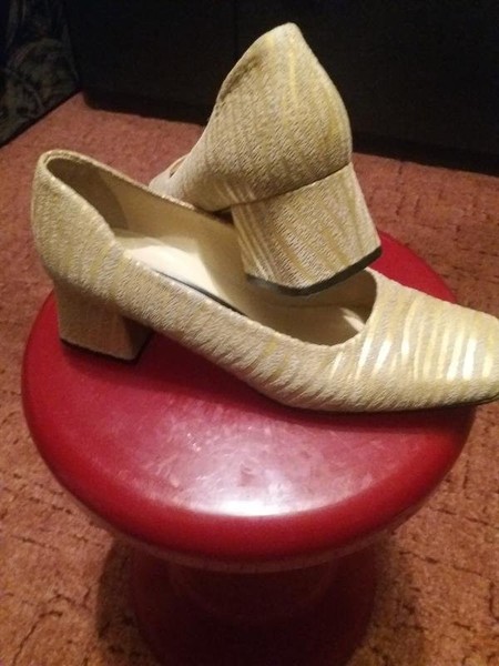 Women Peter Kaiser Heels Yellow Leather 37.5