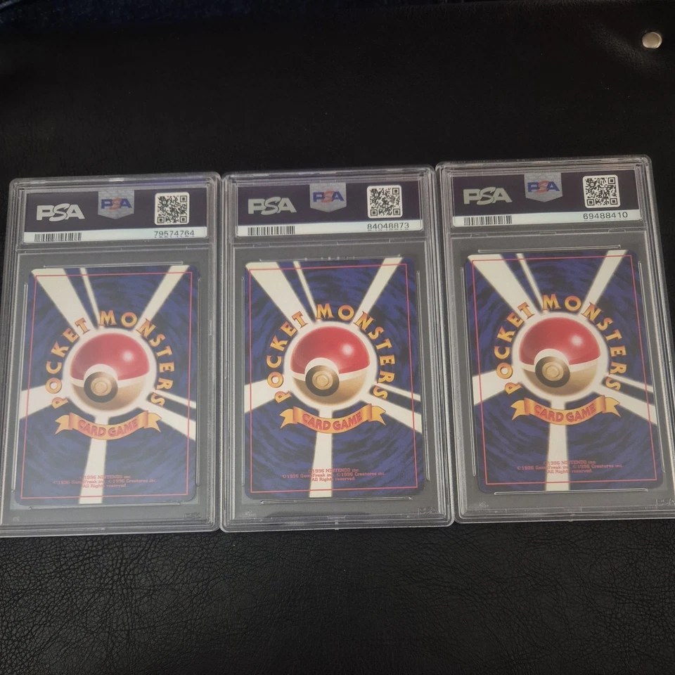 3 Pokémon Slabs Articuno, Zapdos, & Moltres-PSA 8 NM-MT–Japanese Fossil 1997 - Image 2 of 4