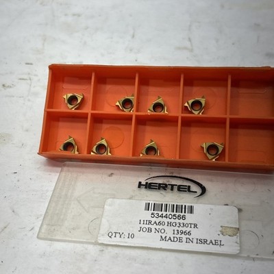Hertel Carbide Lay down Threading Insert. 53440566, 11ira60 Hg330tr 8pcs