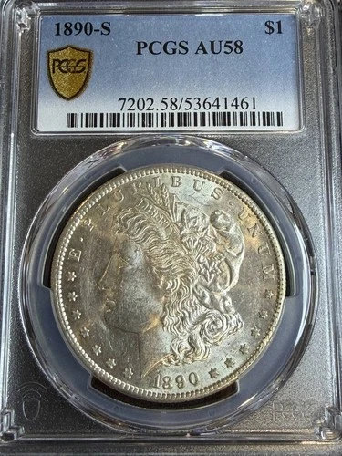 1890 S Morgan Silver Dollar PCGS AU-58