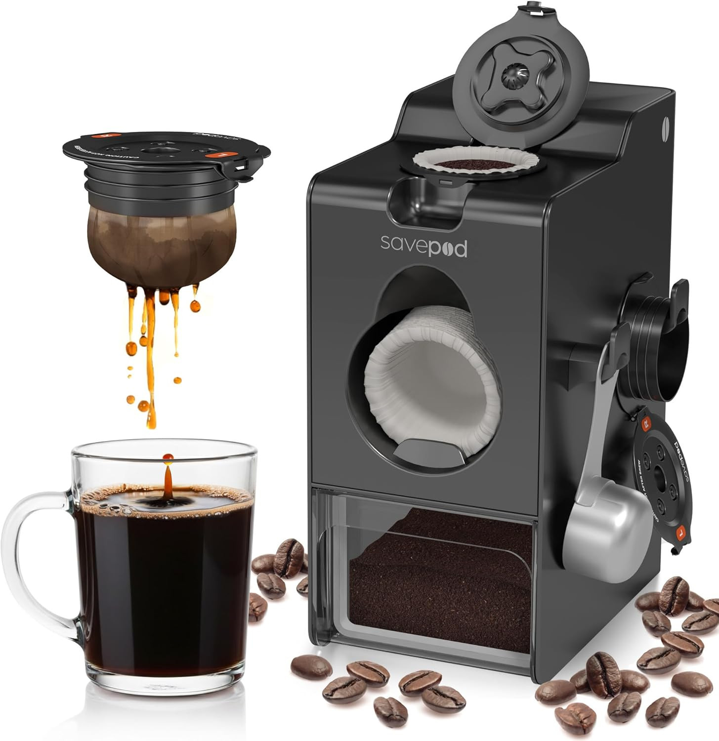With Reusable Coffee Pods, Compatible With Keurig And K-cup 