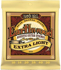 Ernie Ball 2006 Earthwood Extra Light 80/20 Bronze Acoustic String Set 10 - 50 