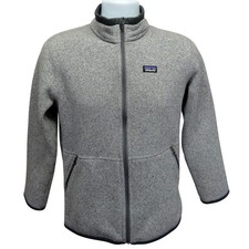 Patagonia Better Sweater Jacket Youth Large Gray Boys Knit Fleece Full Zip 65730
