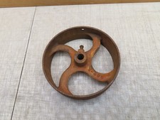 VTG CAST IRON CURVED SPOKE FLAT BELT PULLEY LINE SHAFT HIT MISS ENGINE 12x3.5x1