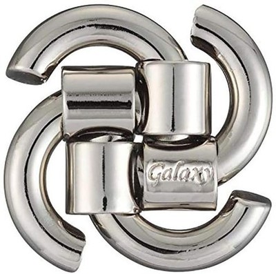 Hanayama Level 3 Metall-Galaxie-Brain-Teaser aus Gussmetall Puzzle