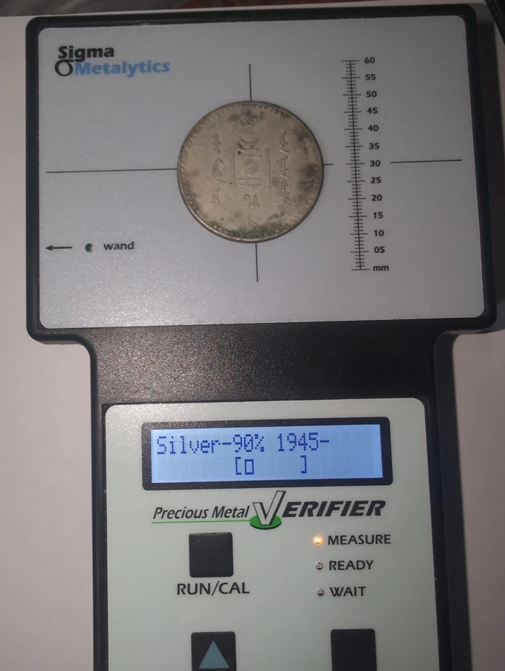 China 1925 Mongolia Tugrik Silver Dollar Coin Sigma Tested #ST13 - Image 3 of 4