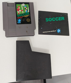 Soccer Nintendo Entertainment System NES Complete In Box 5-Screw Cart Hang Tab