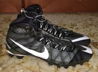 NIKE CJ3 Elite Black Grey Flyweave 3/4 TD Football Cleats Sz 10.5 11 11.5 12 13
