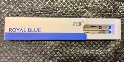 Mont Blanc Rollerball Royal Blue Refills Medium - Box of 2 - New