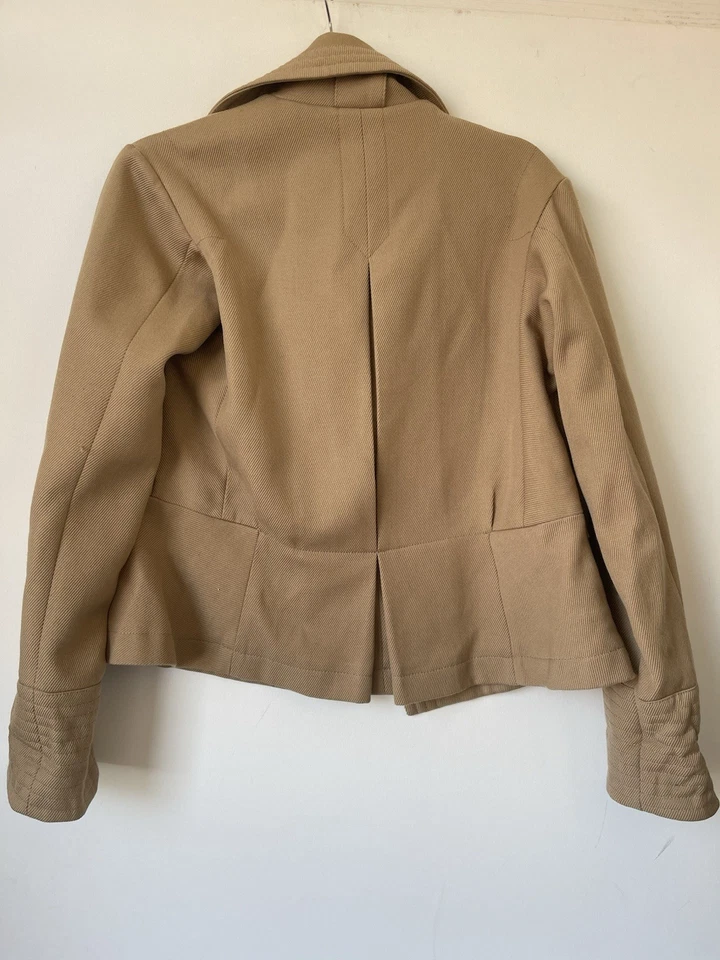 Chaqueta Edun Estructurada Camel - Mezcla de Algodón Seda Talla S - Sastre Ético de Lujo Foto 3 de 4