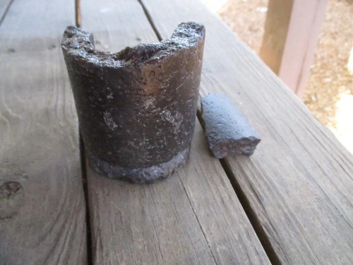 Civil War Dug Relic Parrott Artillery Shell Parrot Base with  small frag