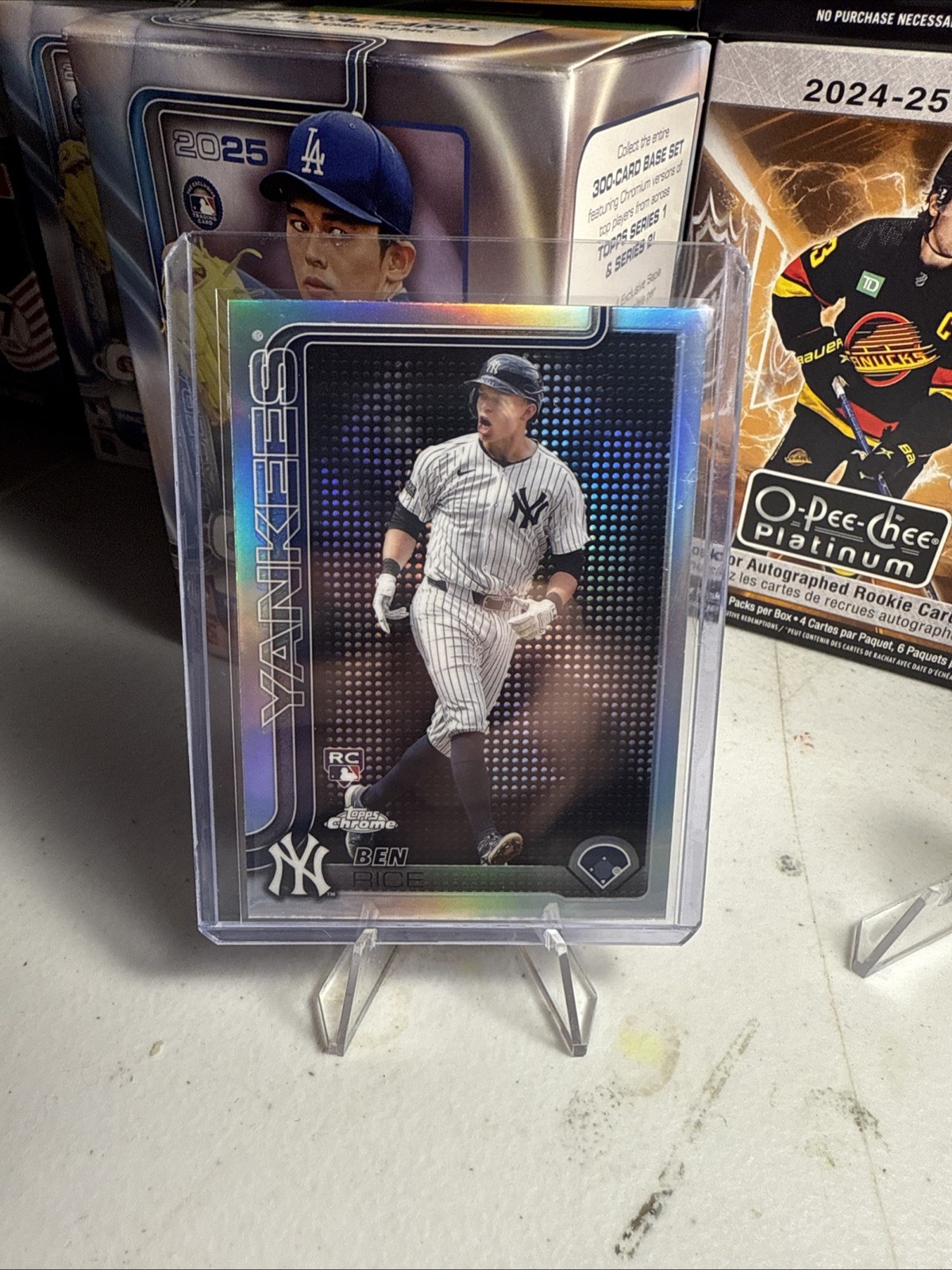 2025 Topps Chrome Ben Rice Lightboard SSP Case Hit Rookie #139 New York Yankees