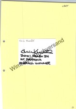 Original autograph Chris Kneifel racing driver // autograph signed signed sig