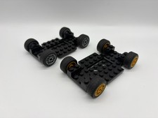 Lego 2 x Car Vehicle Base 65202 - 6x10x1 with 2x4 Recessed Center & 2 holes