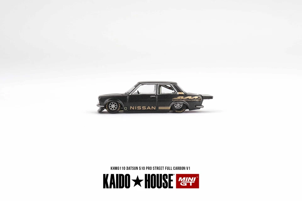 MINI GT Kaido House Datsun 510 Pro Street  Full Carbon V1 KHMG110 - Image 4 of 4