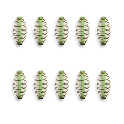 10pc Feeder Basket Fishing Tool Coil Inline Method Feeder Fishing Spring Feeder