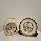Art of Chokin 24KT Gold Posy Vase and Trinket Dish Plate - Made in Japan