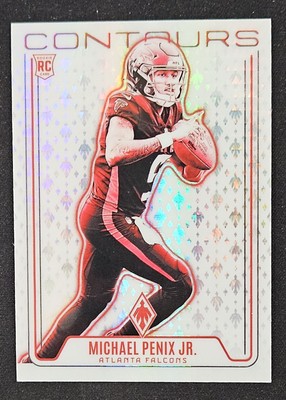 2024 Panini Phoenix Michael Penix Jr. Contours Hyper Rookie Falcons CON-MPJ
