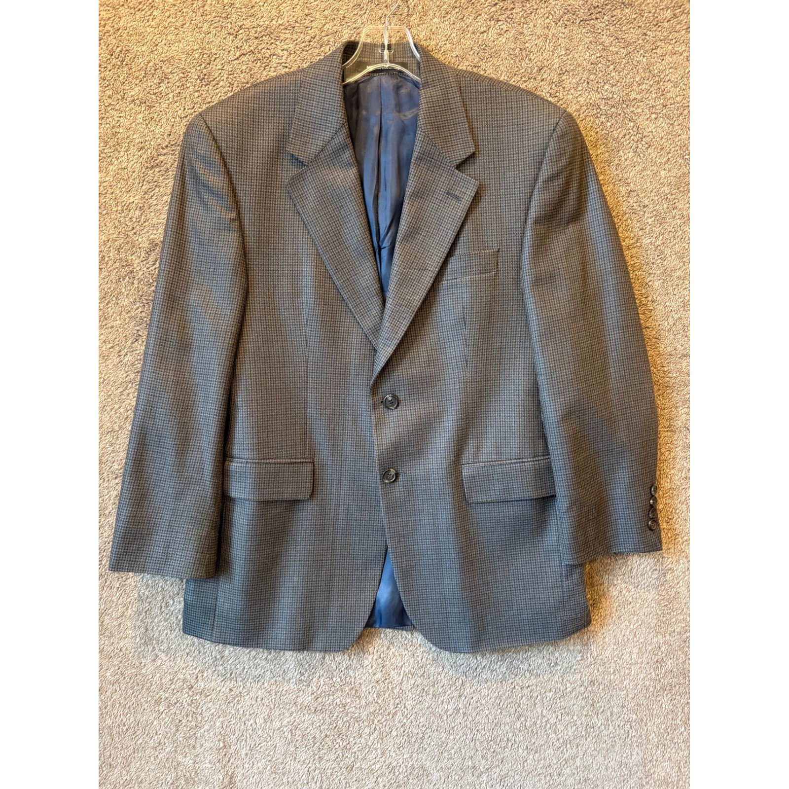 Lauren Ralph Lauren Men's Wool Silk Blend Houndstooth Sport Coat Blazer